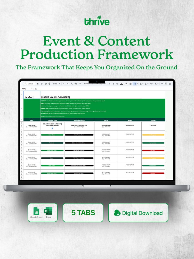 Event & Content Production Framework